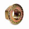 Copper Hexagon Serrated Flange Nuts, Precision CNC Fastener Hex Flange Nut