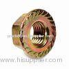 Copper Hexagon Serrated Flange Nuts, Precision CNC Fastener Hex Flange Nut