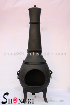 Shengri middle size cast iron chiminea grill outdoor heater