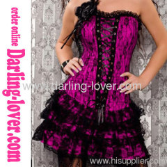 Rose Lace Corset Dress Sets