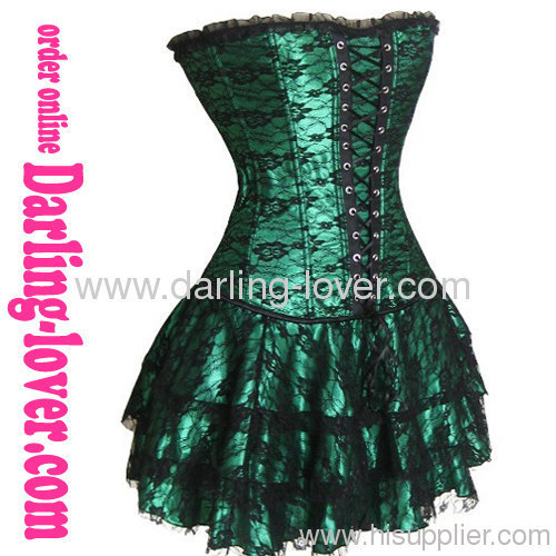 Sexy Green Lace Corset Dress