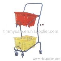 Hand-Baskets Cart/Shopping Cart/Double Basket Shoppping Trolley /euro truck