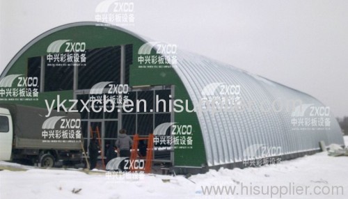 No-girder super k span mic120/240 curve roof panel cold roll