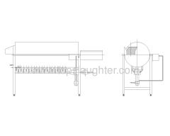 Slaughter machine feet peeler