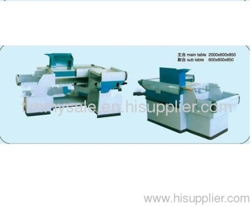 Supermarket Checkout counter with Belt/Supermarket Cashier Desk/Electric Cashier Counter/shop counter design/cash desk