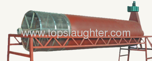 Rendering equipment for slaughterhouse waste rotary cooler