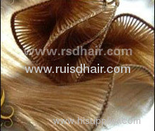 100% hand tied human hair weft/hair weave/hair weaving