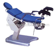 blue electric gynecological examination bed