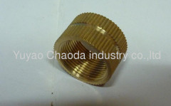 Brass knurling parts made by CNC lathe