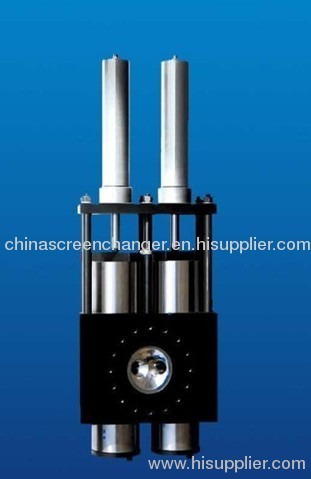Double pillar screen changer /hydraulic filter for plastic processing machine
