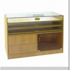 the Wooden Display Counter