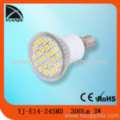 Hi-quality 3w E14 24 smd led spotlight lamp