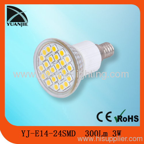 24smd led lamp glass housing