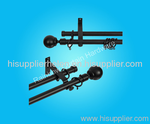 power coated double curtain rods