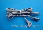 Gray 3.5MM Snap Electrode Lead Wire For Physical Therapy Equipments, PVC Insulation Tens Lead Wires