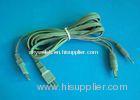 Green 2*3 Pin Electrodes Lead Wire With 2.5dc Plug/ Snap Electrode Lead Cable With Tunning Fork Plug