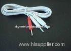 2.35mm Safety Plug For Tens Electrodes Wire With Different Pin Connection, White Tens Lead Wires