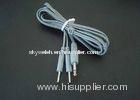 Electrodes Wire With 3.5mm Mono Plug / Tens Medical, 3.5mm DC Plug FDA, CE White Tens Lead Wires