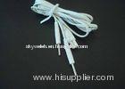 2.0mm Pin Physical Therapy Equipment Electrode Cables / Ten Lead Wire, White PVC Insulation Tens Lea