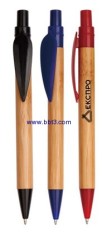 Bamboo promotional ballpen with leaf shape clip