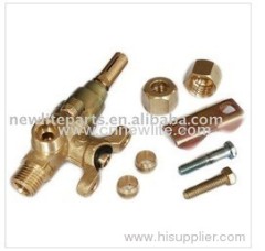brass gas valve for oven with aluminum cap