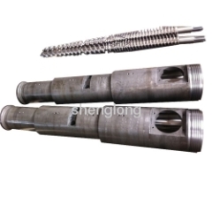 65/132 counter rotating conical twin screw barrel