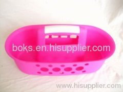 plastic bath baskets with handle