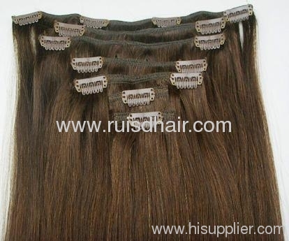 Clip on hair extension(100% human hair)