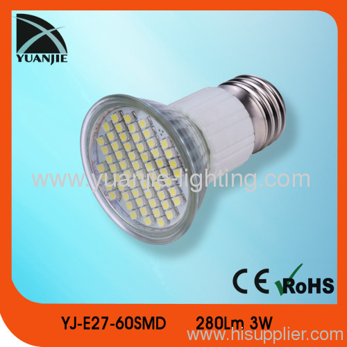 3w 280lm e27 smd led lamp