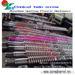 twin conical screw barrel