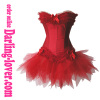 Red Fashion corset with Red Dress