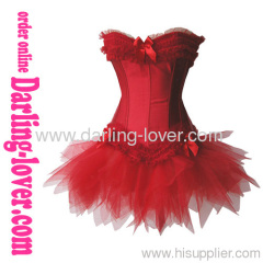 Red Fashion corset with Red Dress