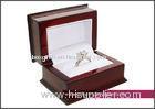 Romantic Wooden Engagement Jewellery Boxes, single jewelry crystal / diamond ring display case box