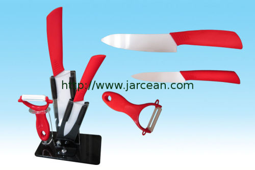 kitchen ceramic cutlery knife with block