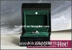 5mm MDF glossy black and green velvet packing Lighted Ring Box and custom engagement ring box