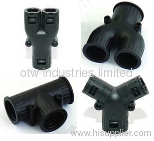 Polyamide or rubber three-way flexible cable conduit fittings China