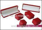 Custom made Red leather Jewelry Box Set box for earrings / pendant / ring / bracelet / bangle / neck