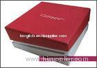 Flocking / embossed red Square Bracelet Boxes, handmade paper Jewelry packaging bracelet box