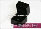 Square and black fancy paper light Pendant Earring box, silkscreen logo Earring Gift Boxes with cuto