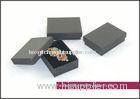 Eco friendly matt / glossy UV grey paper wedding jewelry packaging box and earring gift boxes for wo