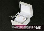 Gold hot stamp logo and white light Earring Gift Boxes and square Rechargeable LED lighted jewel box