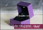Purple fancy paper and black velvet light Earring Gift Boxes, packaging earring storage box with LED