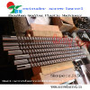 Bimetallic extruder screw barrel for extruder machine