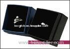 Varnishing / foil stamping and cardboard / corrugated paper black ring box jewelry box and Engagemen