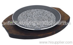 Stone round dish frying pan