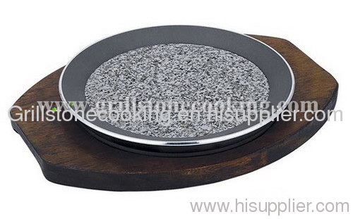 Stone round dish frying pan