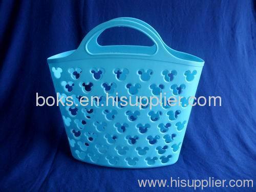 plastic bath baskets with handle