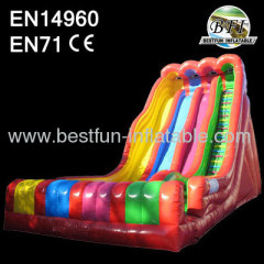 Inflatable Triple Lindy Slide