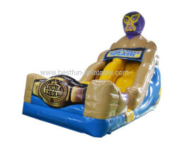 Lucha Libre Splash Inflatable Commercial Slide