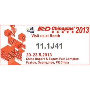 Welcome to CHINAPLAS 2013(ZQ BOOTH No.:11.1J41)